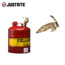 安全罐|Justrite帶龍頭安全罐_19L鋼制安全架式分裝罐7150157