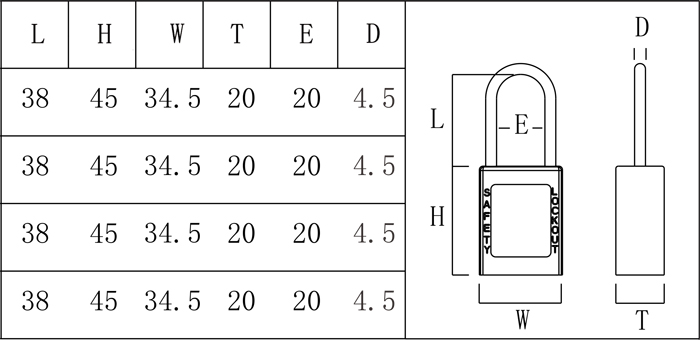 Whonton細鎖梁安全掛鎖WHPS11